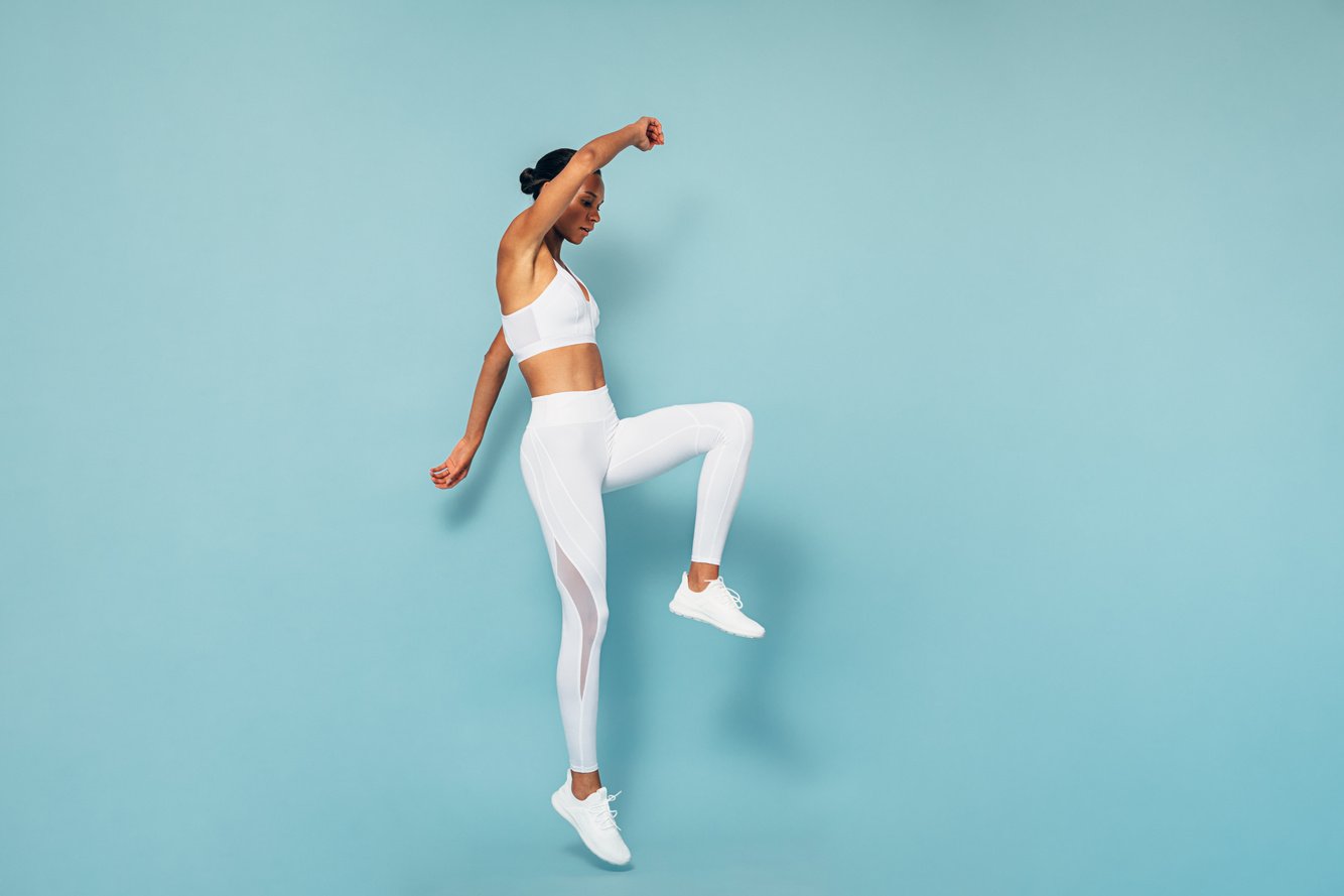 Portrait of Woman in Workout Clothes